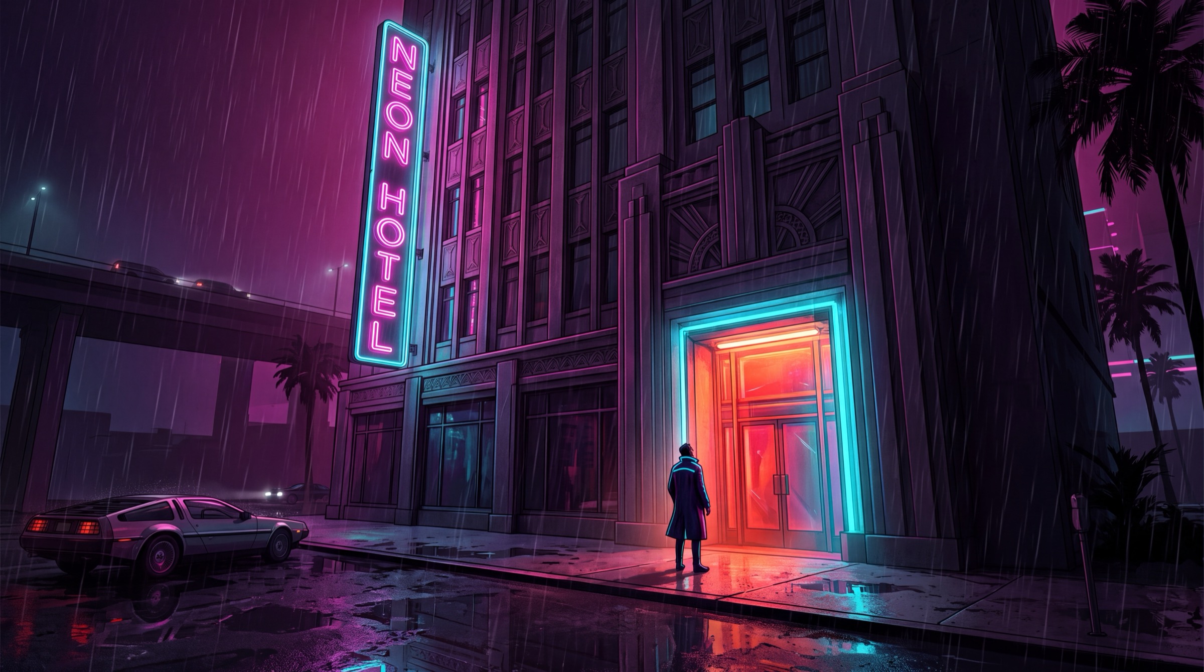 Neon Hotel visual world